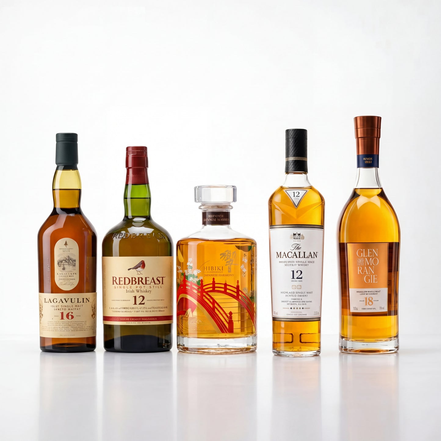Coffret 5 Bouteilles : La Collection des Maîtres du Whisky de Luxe